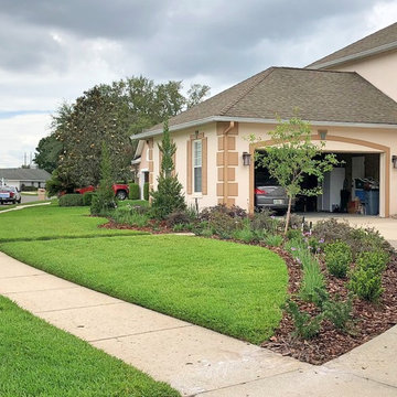 Overhaul of an existing landscape with a complex draingage solution.
