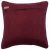 Designer 20"x20" Burgundy Jacquard Silk Pillow Covers, Berry Damask Galore