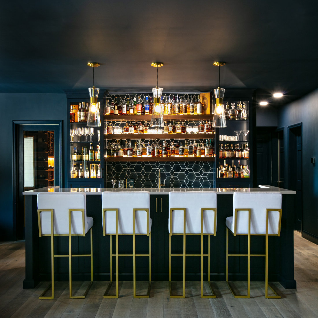 Moody Dramatic Basement Remodel