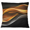 Gold Silver Inward Lines Abstract Throw Pillow, 18"x18"