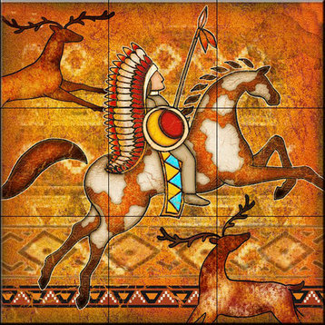 Tile Mural, Southwest Horse 1 by Dan Morris