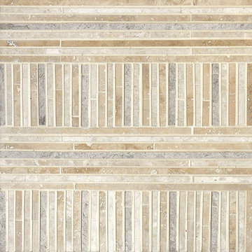 Summer Polished 16×16 Bali Mosaic Travertine Mosaics