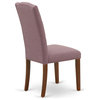 Celina Parson Chair With Mahogany Leg and Linen Fabric Dahlia, Set of 2