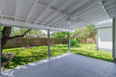 Transitional exterior home idea in Austin