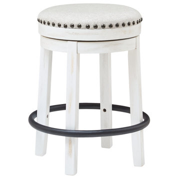 UPH Swivel Stool, Single Chair, White/Black