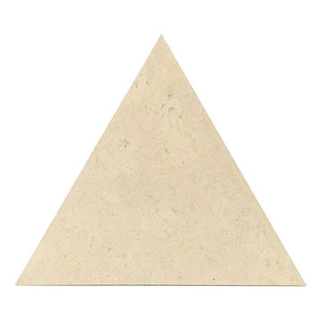 10.37"x12" Globus Cork Triangle Tiles, Set of 70, Alabaster