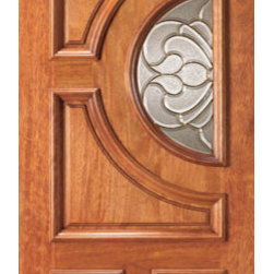 Mahogany Radius Lite Home Single Door - Front Doors