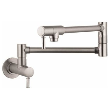 Hansgrohe 04218 Talis C Wall Mounted Double-Jointed Pot Filler - - Steel Optik