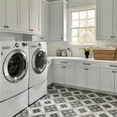 Transitional Laundry Room by Arizona Tile