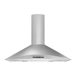 Jenn-Air 36" Euro-style Curved Wall Mount Canopy Hood, Stainless/blk | JXW8836WS - Range Hoods And Vents