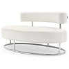 Oyster Contemporary Comfortable Lounge Chair, White