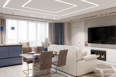 Дизайн- проект 3-комнатной квартиры площадью 103 кв.м. в ЖК "4 сезона"