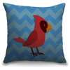 "Cardinal - Woodland Creatures" Pillow 16"x16"