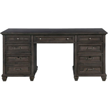 Magnussen Sutton Place Executive Desk in Weathered Charcoal
