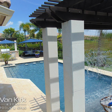 Sheer Decent for Pergola For This Classic Straight Edge in Parkland, Florida