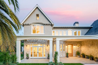 Example of a beach style exterior home design in San Diego