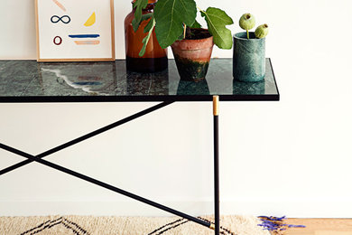 Marble and Brass Console Table by HANDVÄRK | Urban Avenue