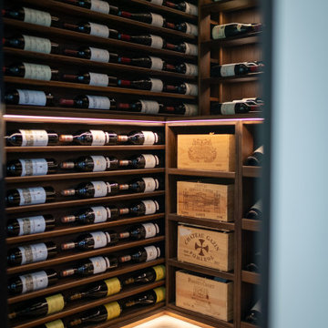 A Redwood Kitchen Wine Room