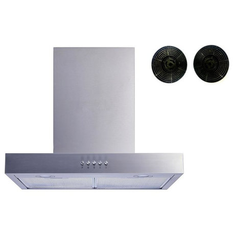 Winflo Convertible Wall-Mount Range Hood, Charcoal Filters, 30"