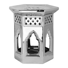 Safavieh Ravello Indoor/Outdoor Garden Stool, Silver