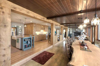 Example of a transitional kitchen design in Other