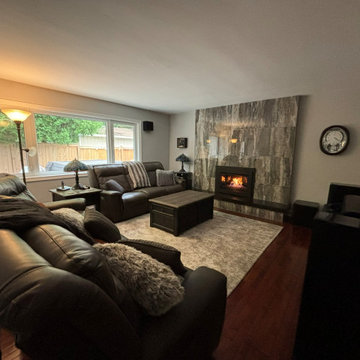 Beautiful 12x24 tile Fireplace Design Implementation