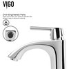 VIGO Sintra Glass Vessel Sink and Faucet Set, Chrome, Icicles