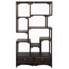 Chinese Brown Stain Treasure Display Curio Cabinet Room Divider Hcs7161