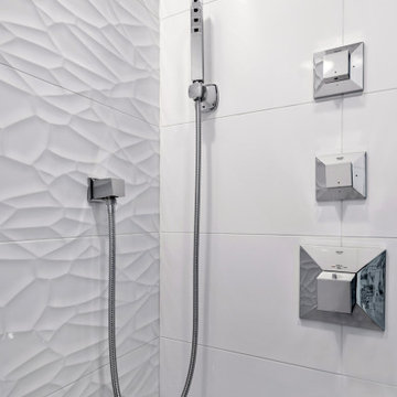Graphic Cityscape Powder Room