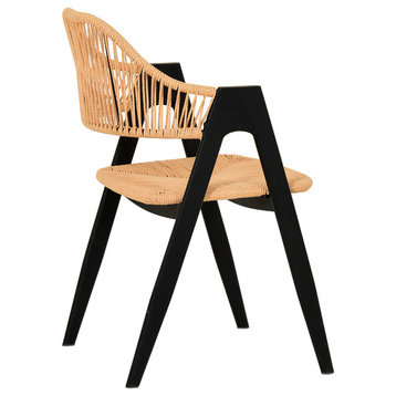 Modrest Gayle Modern Rattan Dining Chair Set of 2