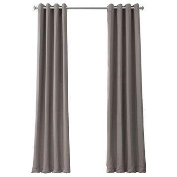 Neutral Grommet Gray Room Darkening Curtain, Set of 2, 50"x84"