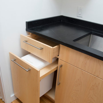 Contemporary Laundry Room with Soapstone Counter
