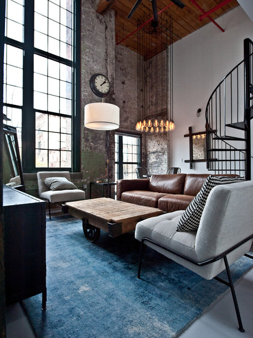 Best Industrial Living Room Design Ideas \u0026 Remodel Pictures  Houzz