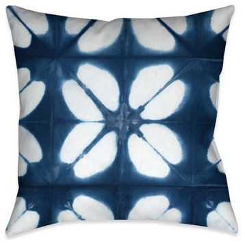 Kumo Indigo Outdoor Decorative Pillow, 18"x18"