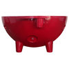 ALFI brand FireHotTub-RW Dark Red Fire Burning Portable Outdoor Hot Tub