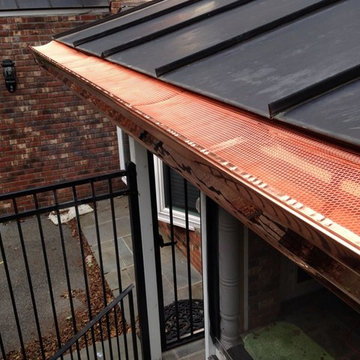 Copper "K" Style Gutters & Copper Screening