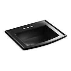 Archer Self-Rimming Lavatory With 4" Centers, Black