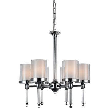 Maybelle 6 Light Candle Chandelier with Chrome finish