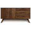 Copeland Audrey 3 Drawers On Right, 2 Doors On Left Buffet, Natural Walnut