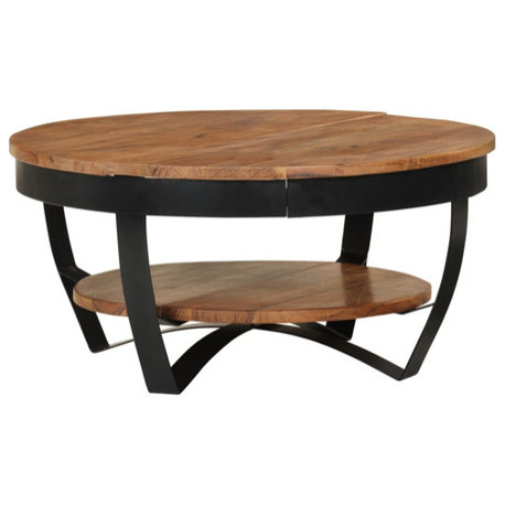 vidaXL Coffee Table Honey brown and black