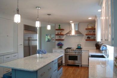 Inspiration for a transitional kitchen remodel in Boston