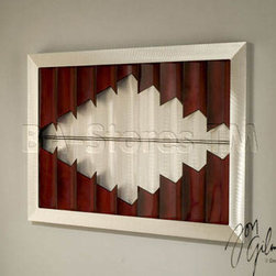 Breach Wall Art in Brushed Aluminum with Red - Home Decor