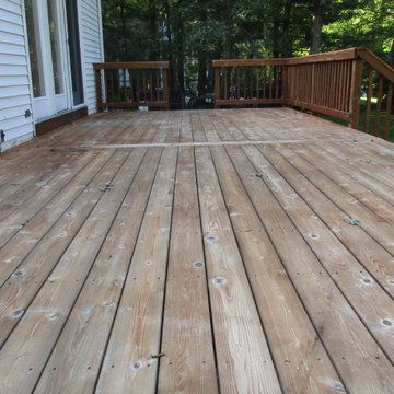 Deck with wheel chair ramp restoraion
