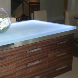 Glass Island Countertop - Kitchen Countertops