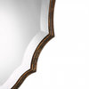 Beveled Mirror with a Rounded Edge and Antiqued Bronze Gold Oval Mirror, 20 X 30