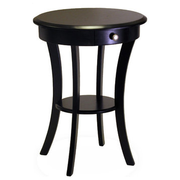 Sasha Round Accent Table, Black