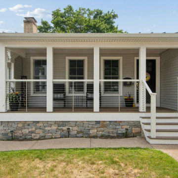 Front porch, sunroom, new siding and pool patio