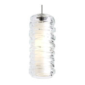 Leigh 8.3" 8W 1 LED Freejack Pendant Chrome Clear Glass