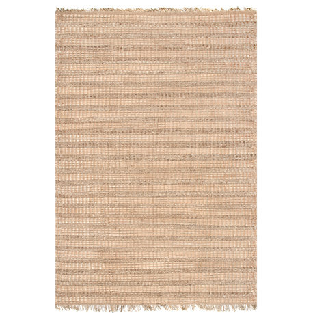 Lauren Liess x RugsUSA Hazel Straw and Seagrass Rug, Natural 4'X6'