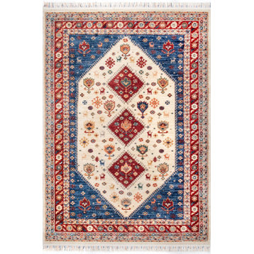 nuLOOM Cotton Clary Traditional Area Rug, Blue, 3'x5'